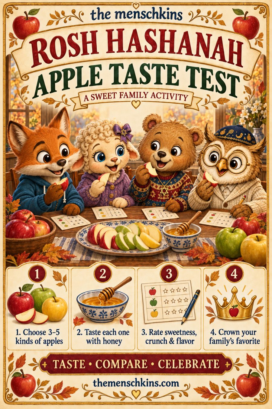 Rosh Hashanah Apple Taste Test printable poster
