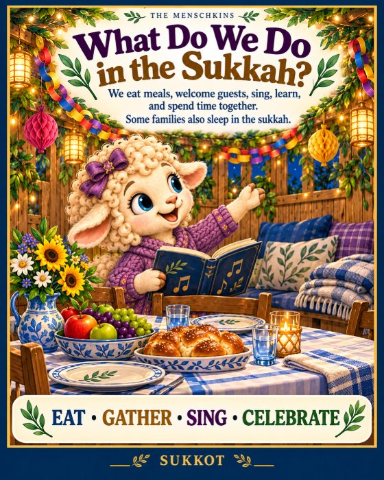 What Do We Do in the Sukkah? Eat, gather, sing, celebrate